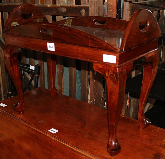 Rosewood & brass inlaid butlers table